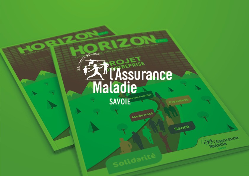 Illustration et mise en page de brochure institutionnelle | CPAM de Savoie