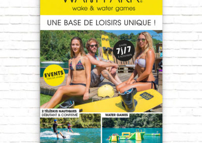 Création d'affiche et publicité 4X3 pour la base de loisir WAM PARK Savoie