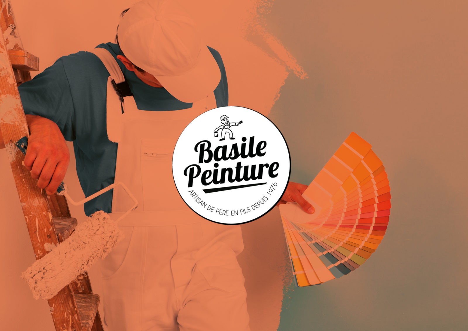 Refonte de logo et site web pour artisan Basile Peinture à Chambéry